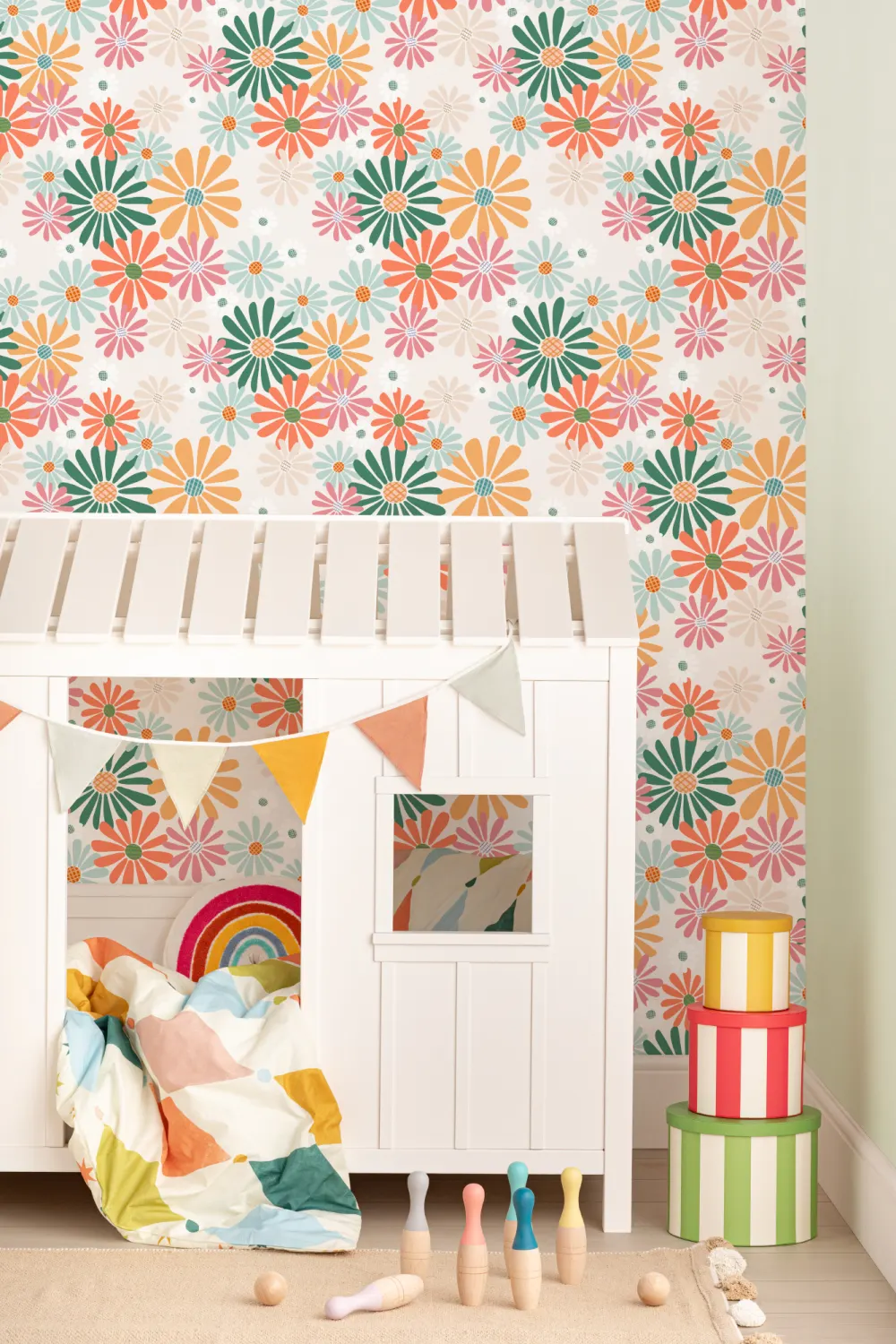 Big Bright Floral Wallpaper - Hovia