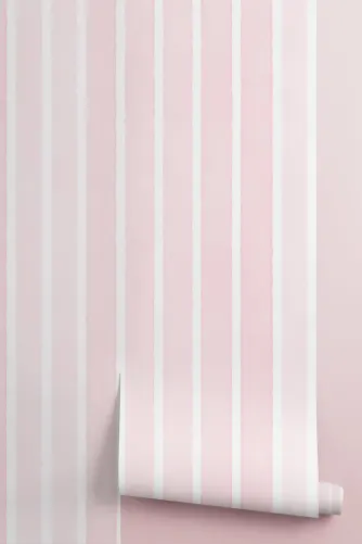 Papier Peint Rayures Rose Et Blanc Tadessi – Non-tissé, 5,33 M² Pour Chambre Enfant