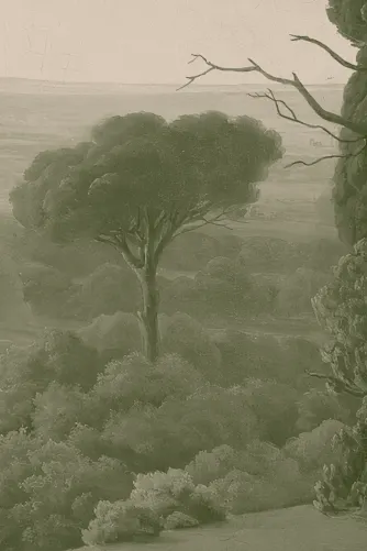Green Tivoli Forest Landscape Painting Mural - Hovia