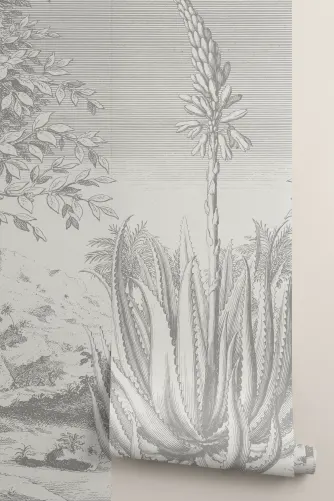 Graue Botanische Natur Tapete - Hovia - Hovia