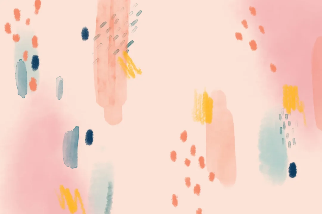 Multi-Colored Paint Brush Strokes Abstract Wallpaper Mural