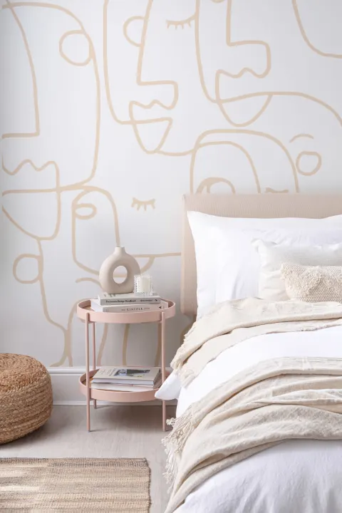 Nude Large Line Drawing Face Wallpaper Mural