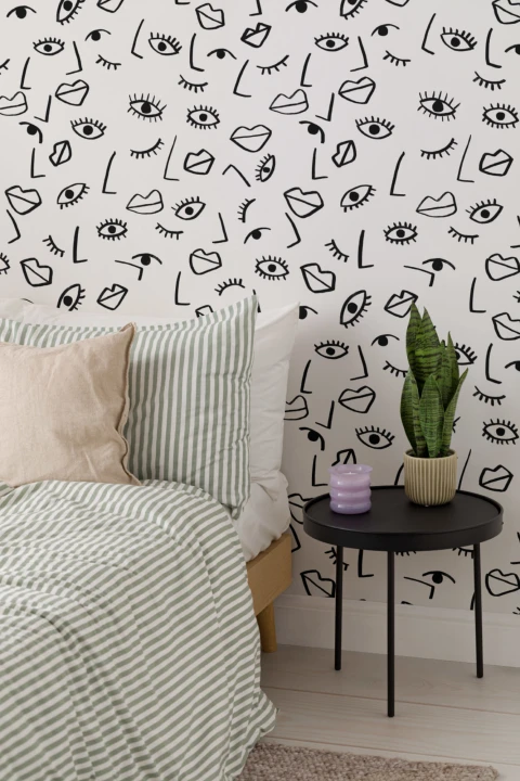 Face Effect Wallpaper Mural