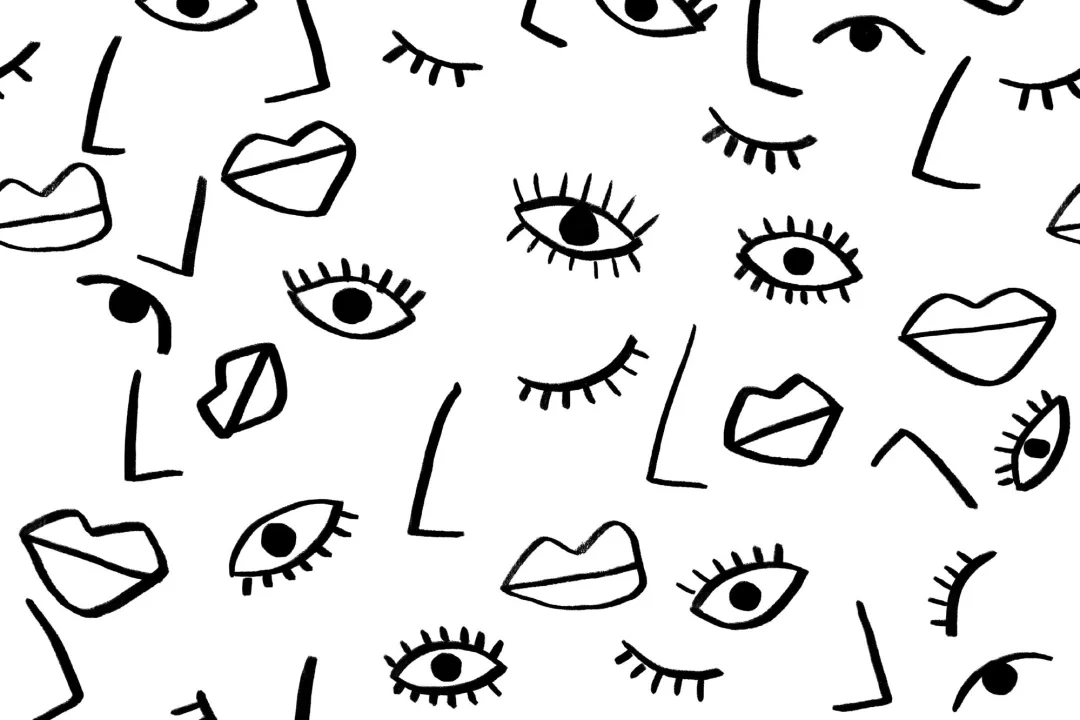 Face Effect Wallpaper Mural