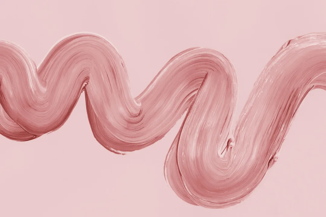 Pink Paint Brush Stroke Squiggle Wallpaper Mural