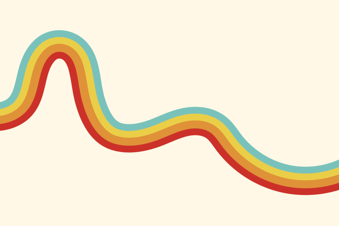 70s Retro Rainbow Wallpaper Mural