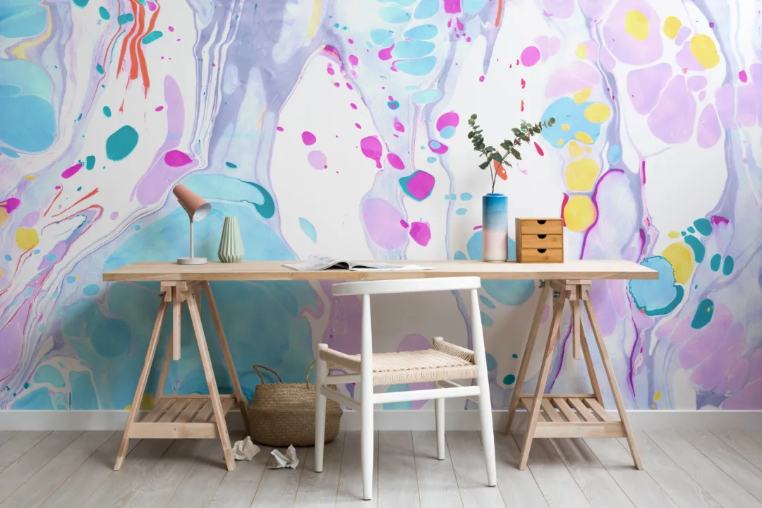 Bright Pastel Marble Wallpaper Mural