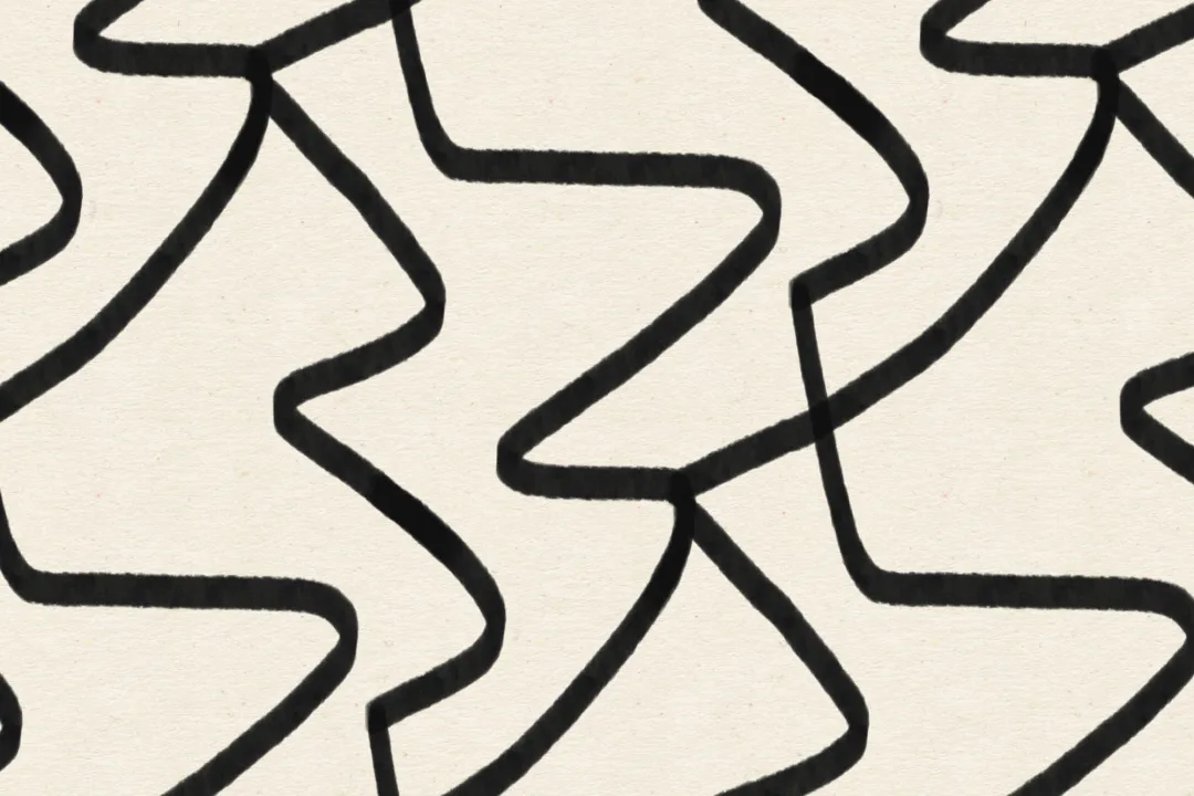 Black and Neutral Abstract Lines Repeat Pattern Wallpaper