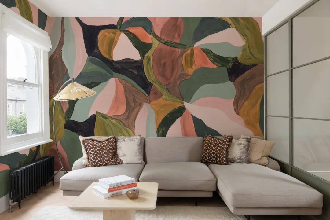 Multicolor Abstract Art Design Contemporary Mural