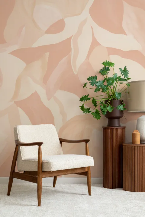 Pastel Abstract Floral Pattern Wall Mural