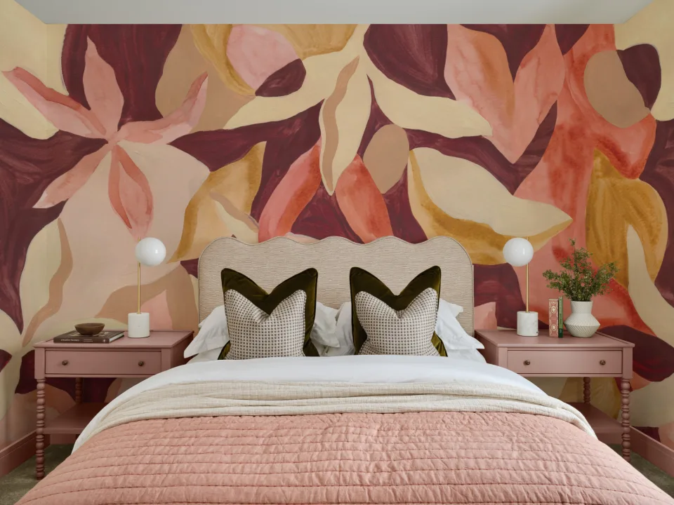 Multicolor Abstract Floral Bold Mural