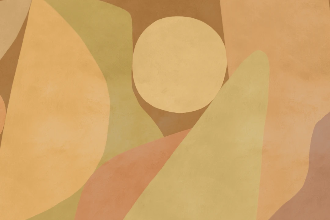 Warm Geometric Abstract Neutral Mural for Modern Spaces