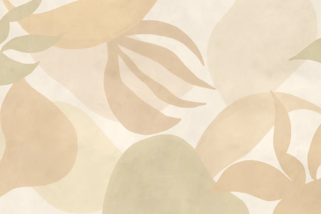 Beige abstrakt mural-tapeter i Tulum-stil för en lugn atmosfär