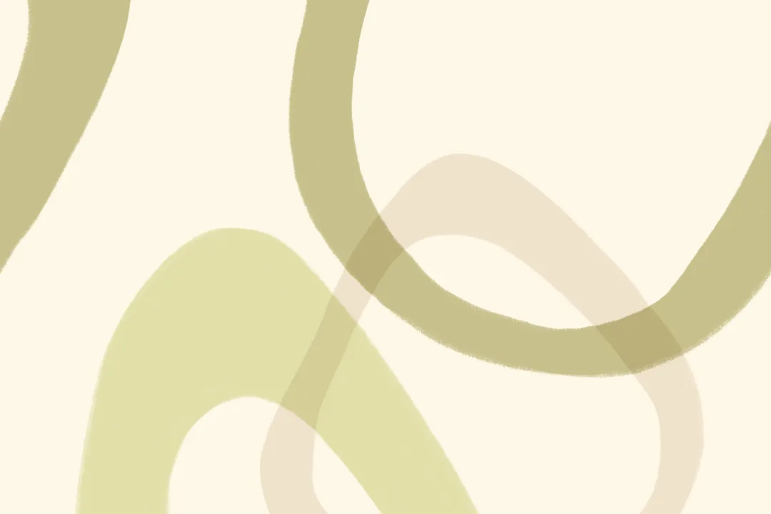 Green Abstract Contemporary Line Art Mural