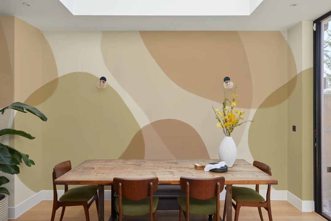Warm Earthy Abstract Pebble Pattern Wall Mural