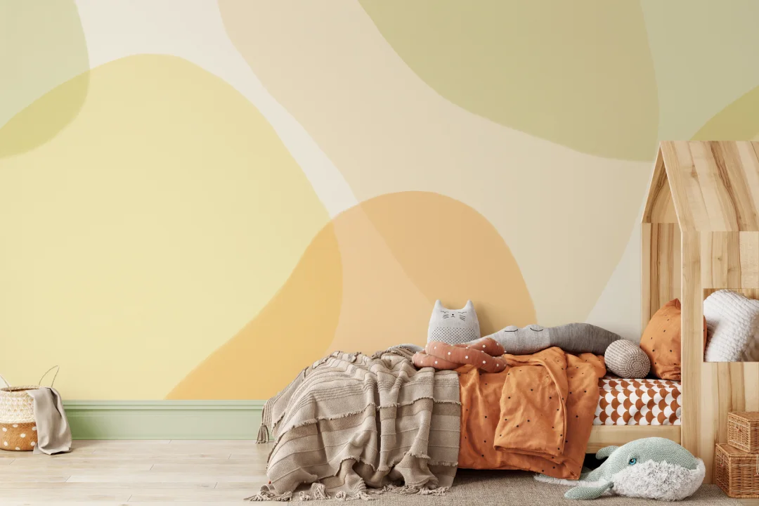Multicolor Abstract Bright Pebble Pattern Wall Mural