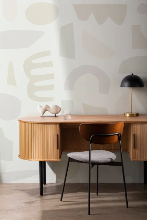 Papel Pintado Formas Abstractas en Colores Neutros