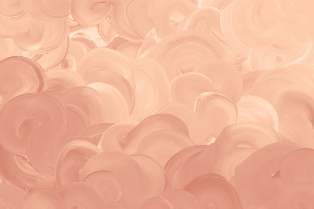 Orange Painted Swirl Brush Strokes Wall Mural