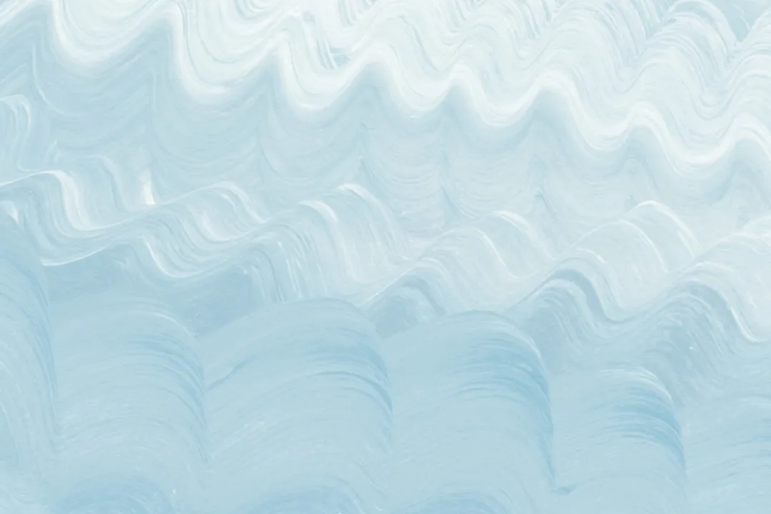 Blue Painted Wavy Brush Strokes Wall Mural