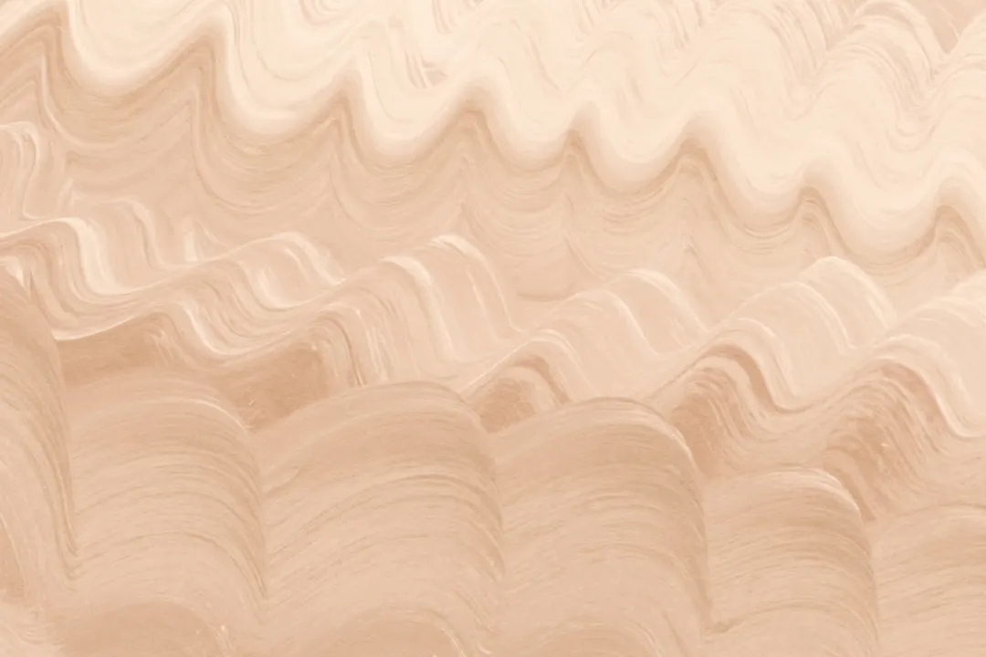 Brown Painted Wavy Brush Strokes Wall Mural