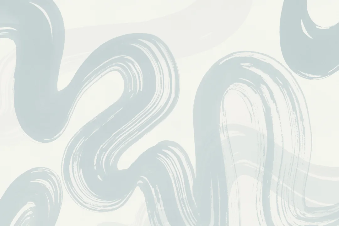 Blue Abstract Swirl Brush Strokes Mural