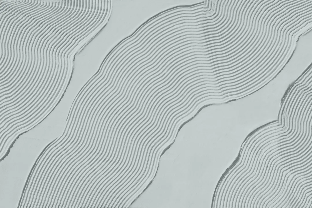 Blue Sculpted Abstract Lines Mural