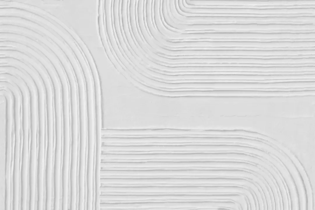 Beige skulpterad abstrakt böjda linjer mural-tapeter