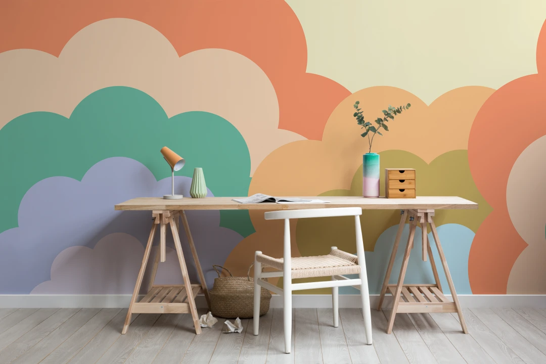 Elizabeth Olwen Happy Skies Pastel Mural