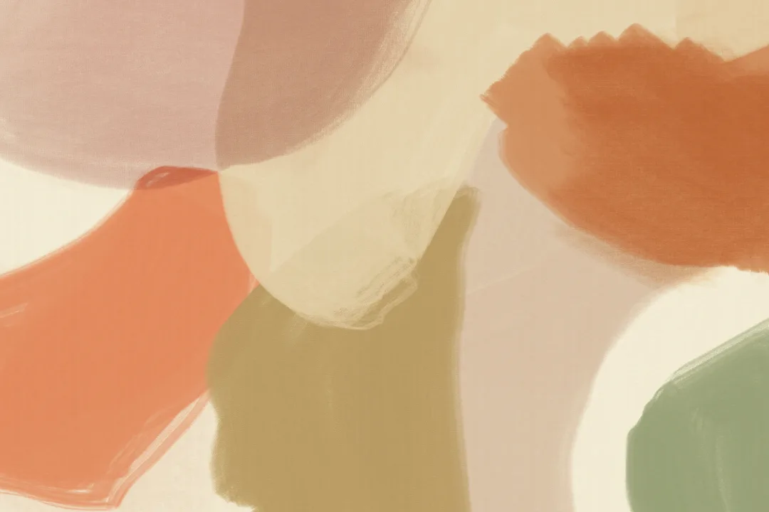 Hand Painted Abstract Organic Shapes Mural