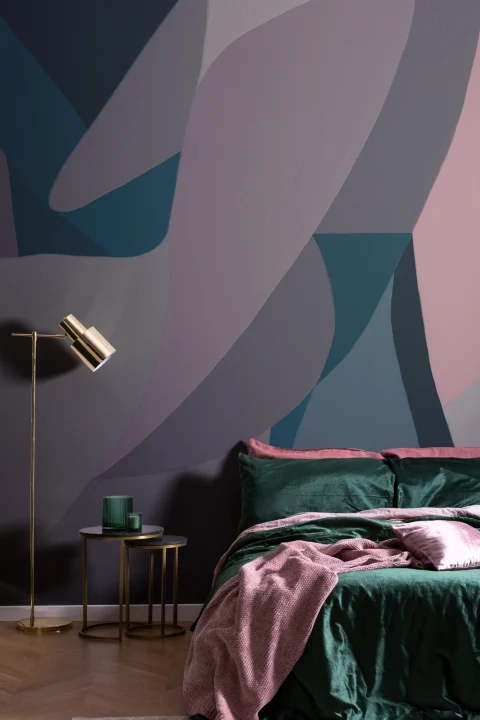 Formă feminină Abstract Shapes murale în albastru