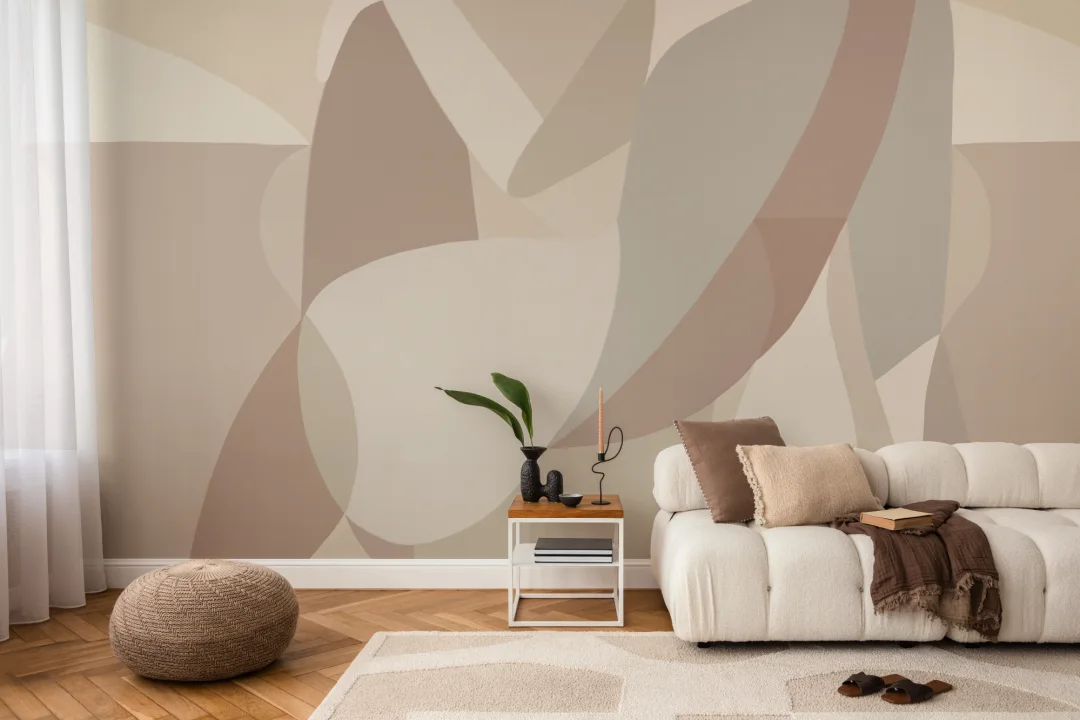 Formă feminină Abstract Shapes murale în bej