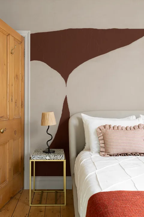 Bold Minimal Abstract Shapes murale în teracotă cu efect texturat ipsos