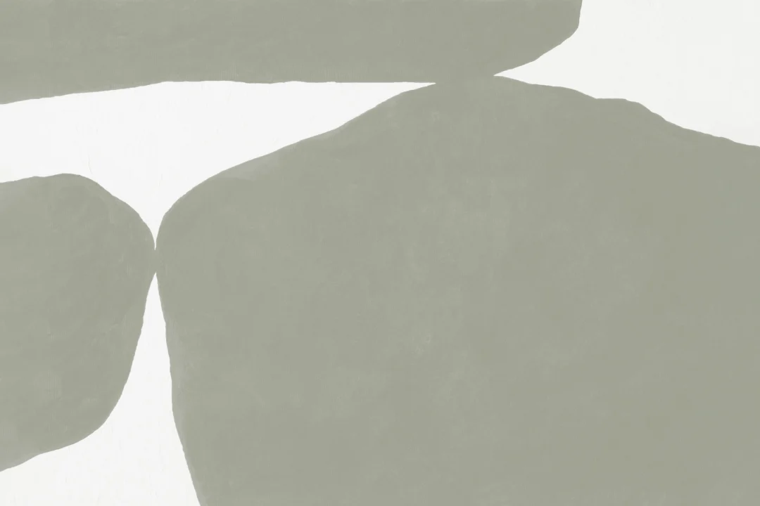 Minimal abstrakta former Mural-tapeter i salvia grön med texturerad gipseffekt