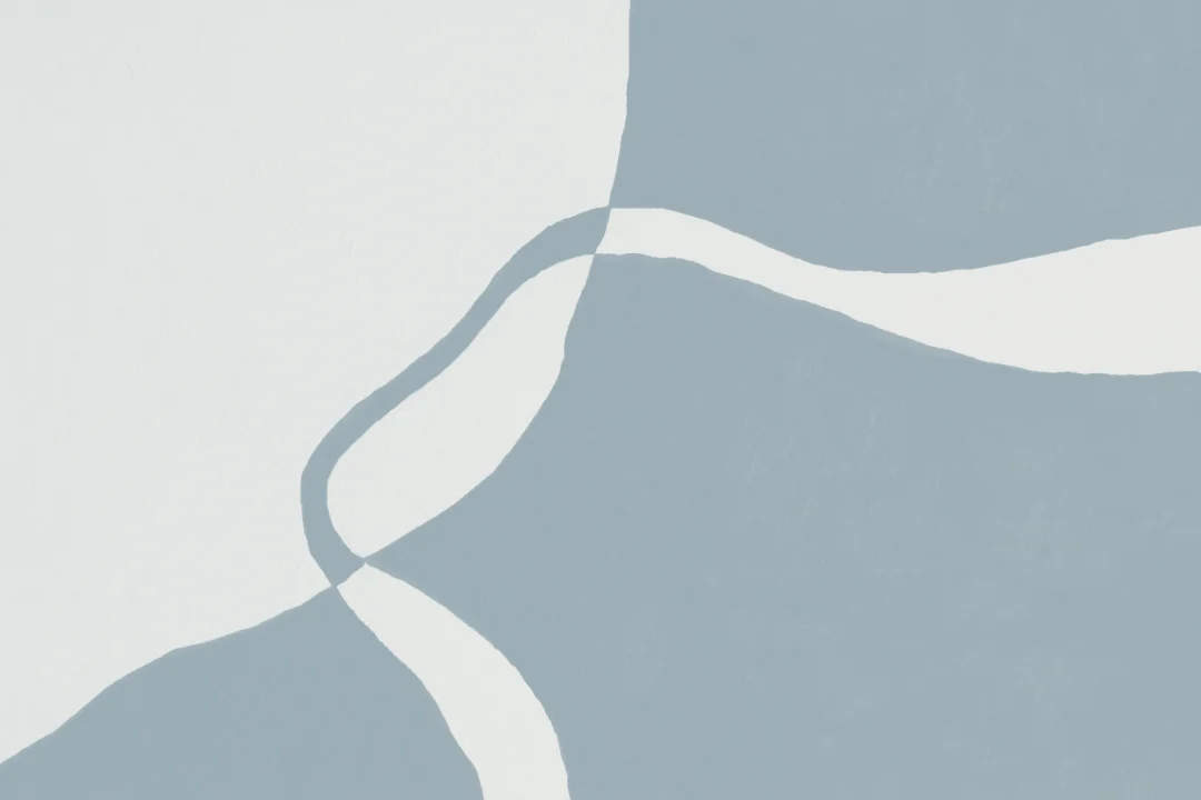 Handmålad mural-tapeter i Cool Blue med gipsstruktur
