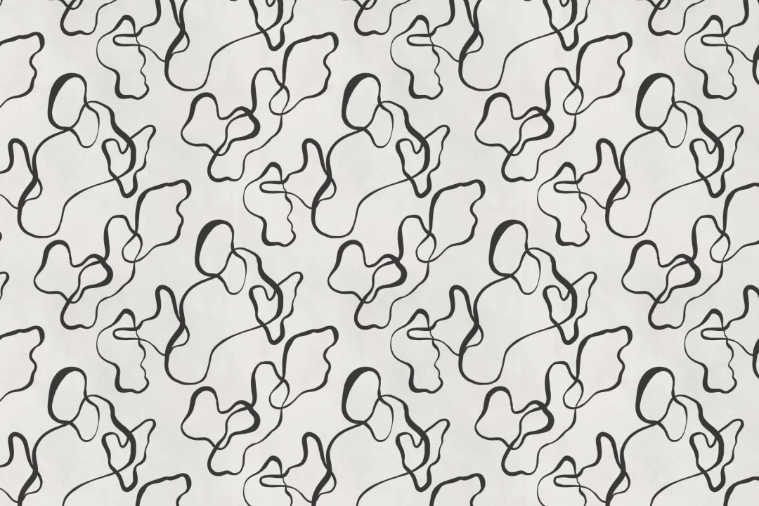 Negru Modern Abstract Scribble Desen tapet Mural