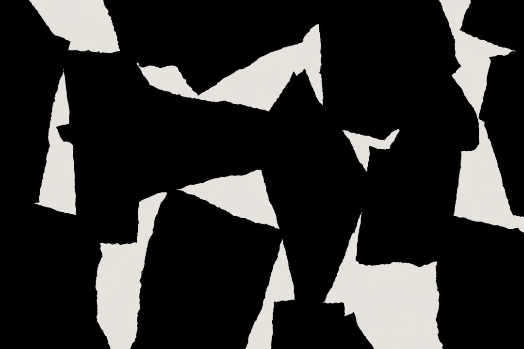Black and White Graphic Abstract Repeat Pattern Wallpaper