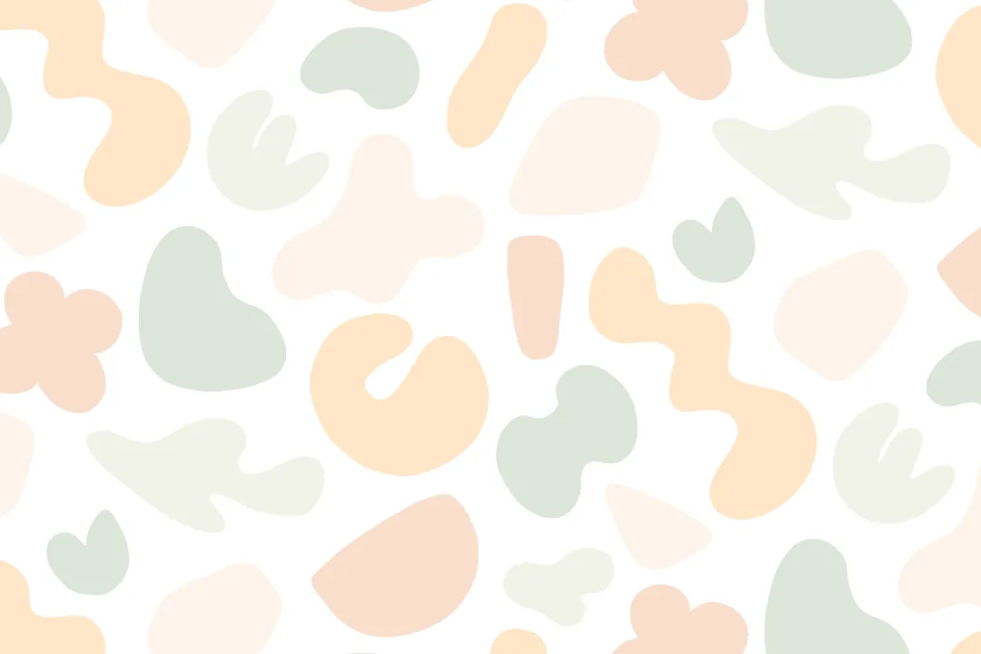 Green and Orange Abstract Shapes Wallpaper