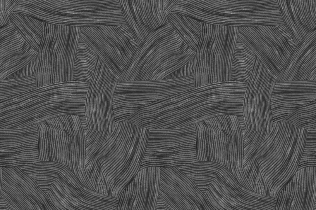 Papier peint noir à couches et à formes courbes