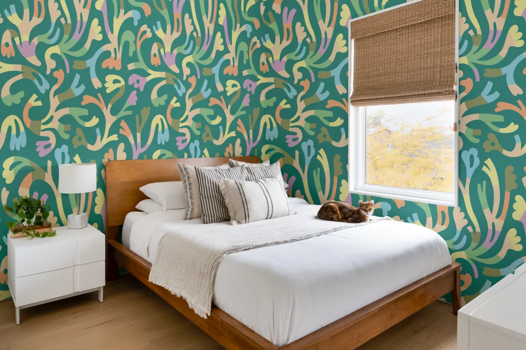 Elizabeth Olwen Flowstate Green Murale