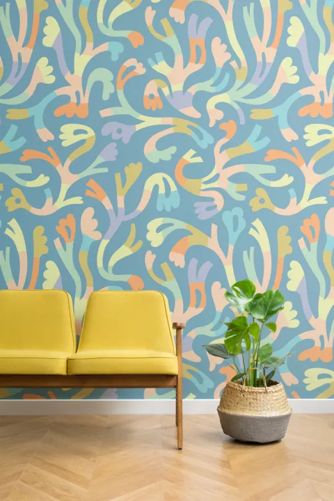 Elizabeth Olwen Flowstate Blue Mural