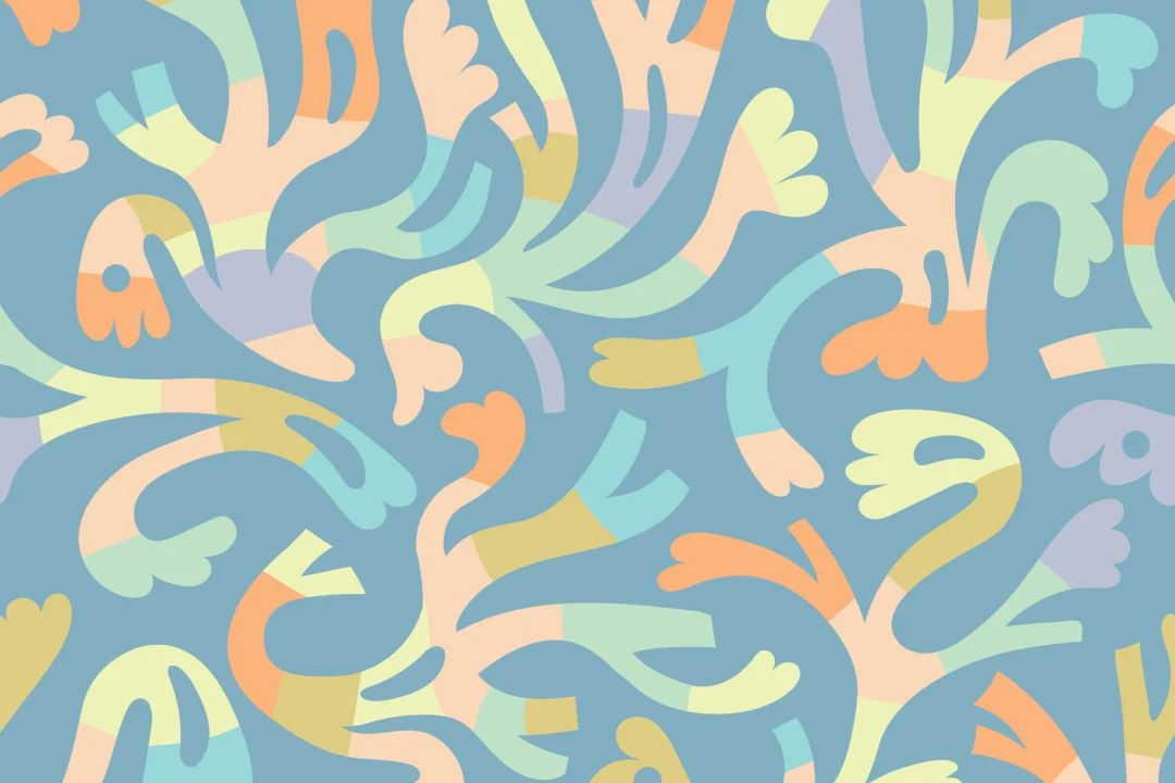 Elizabeth Olwen Flowstate Blue Mural