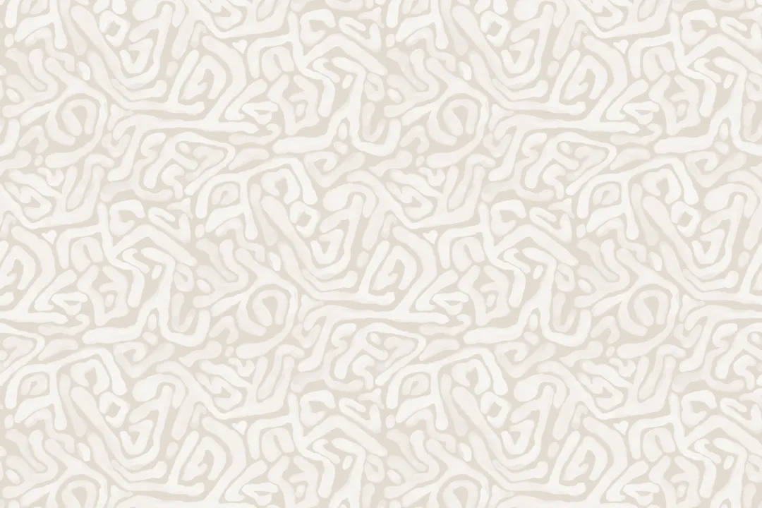 Hand-Painted Organic Maze Wallpaper in Beige