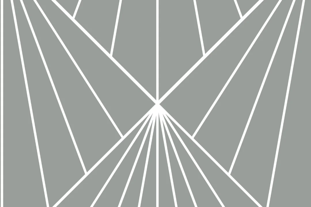 Gray Geometric Art Deco Print Wallpaper Mural