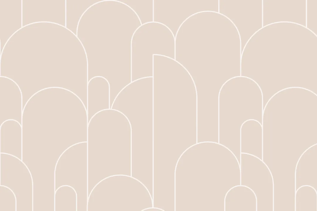 Pink Art Deco Arch Outlines Wallpaper Mural