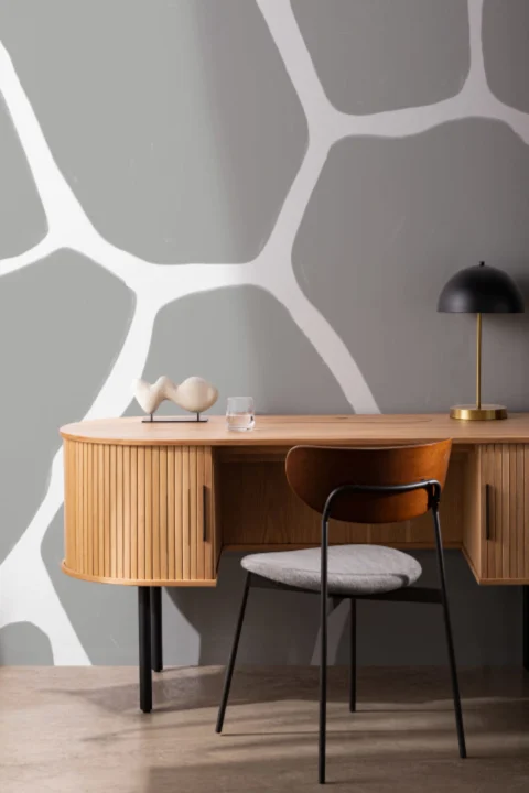 Gray Giraffe Print Wallpaper Mural