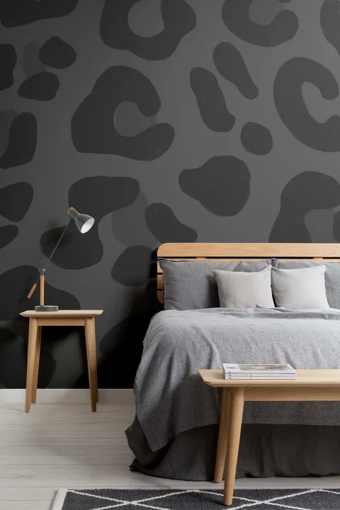 Black Leopard Print Wallpaper Mural