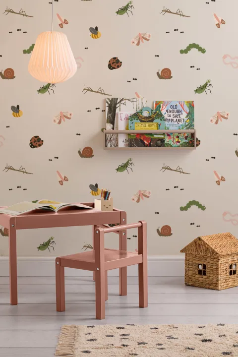 Papel Pintado Ilustraciones para Niños con Motivo de Insectos