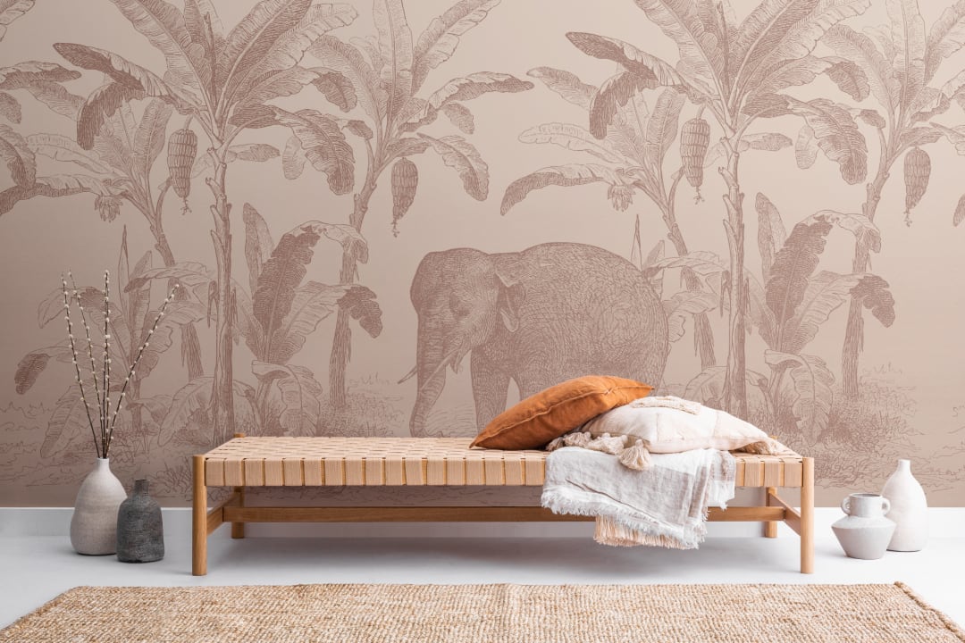 Mural de papel pintado Terracota Explorador antiguo Elefante