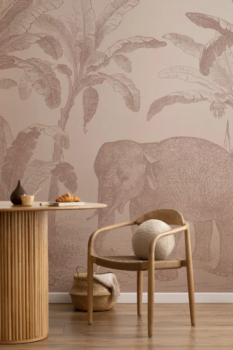 Terrakotta Årgang Utforsker Elefant fototapet