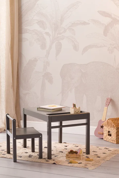 Pink Vintage Explorer Elephant Wallpaper Mural